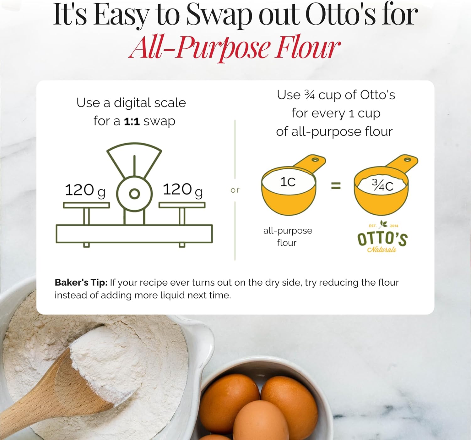 Otto's Naturals Multi Purpose Cassava Flour | 2 Pound