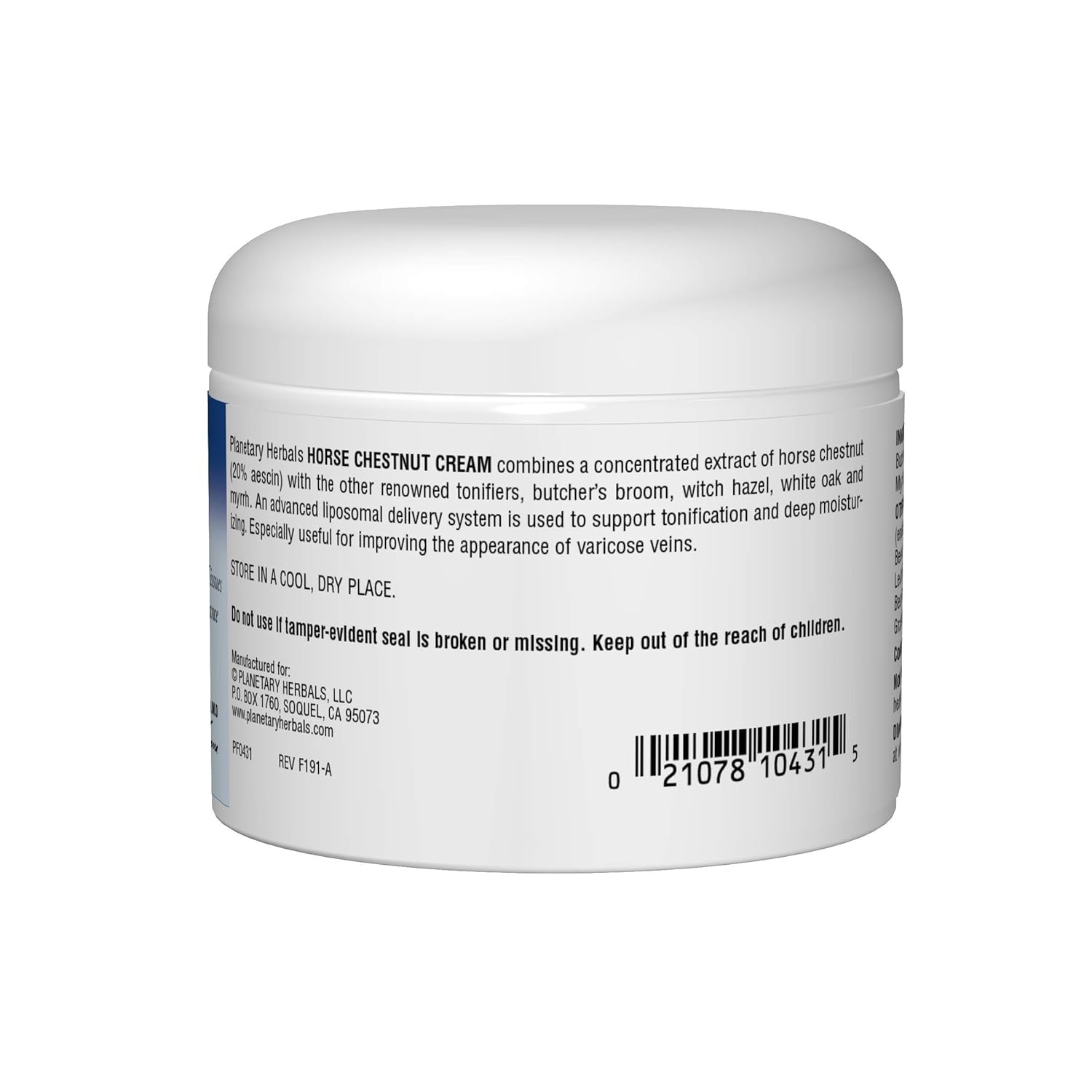 Planetary Formulas Horse Chestnut Cream 2oz