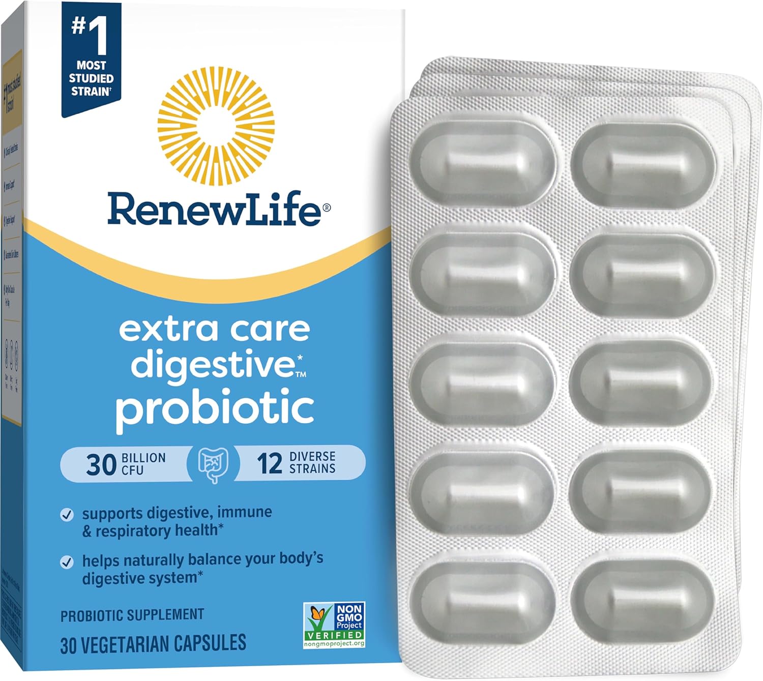 Renew Life, Extra Care, Ultimate Flora Probiotic, 30 Billion Live Cultures, 30 Vegetable Capsules