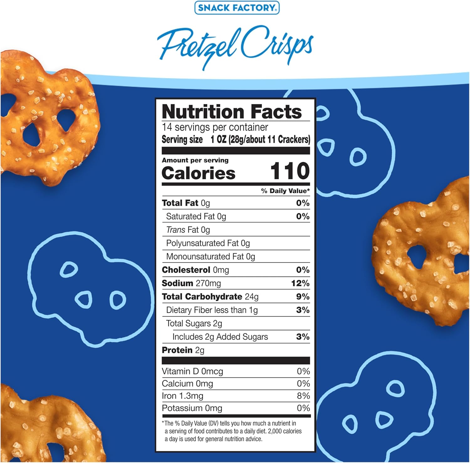 Snack Factory Pretzel Crisp | 14 Oz