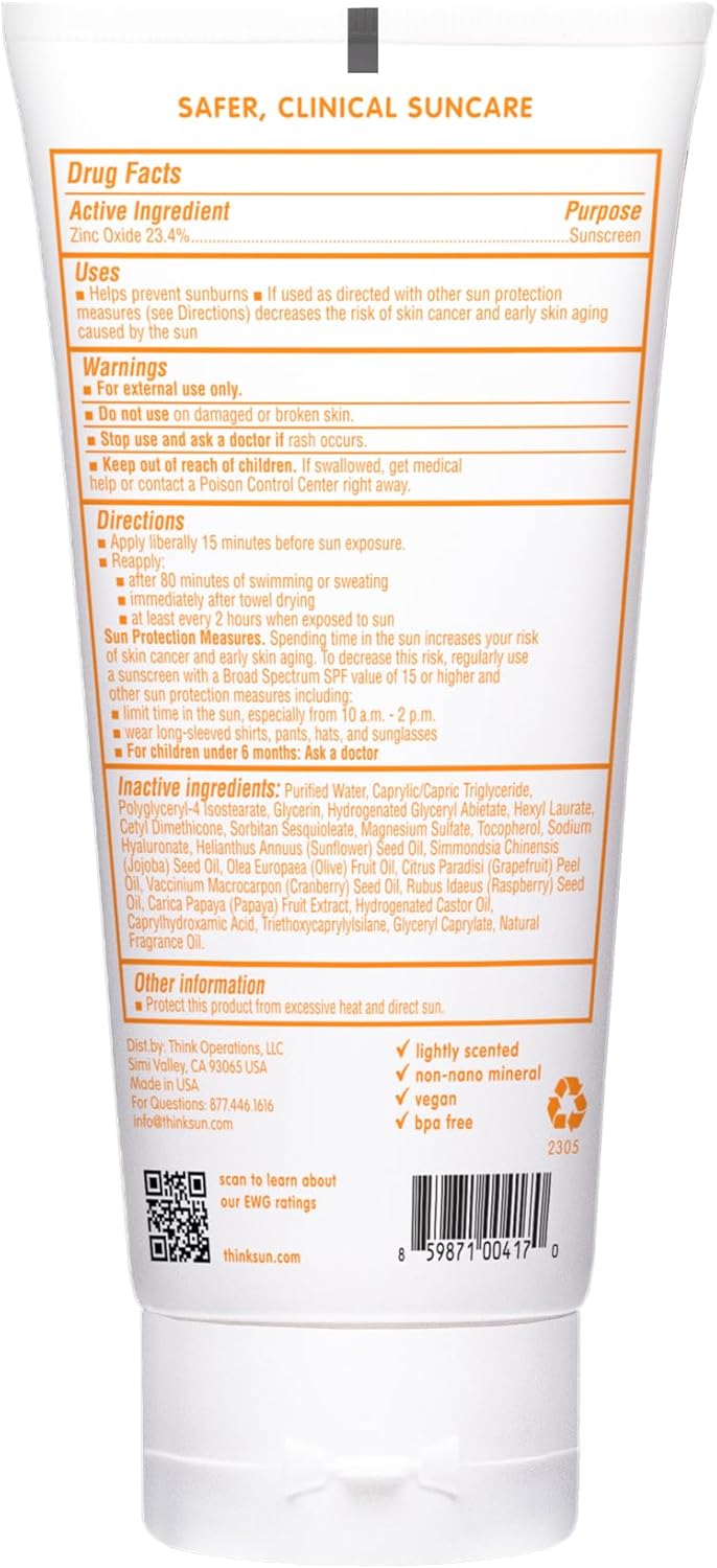 Thinkbaby Sunscreen - Safe - Baby - Spf 50 Plus - 6 Oz