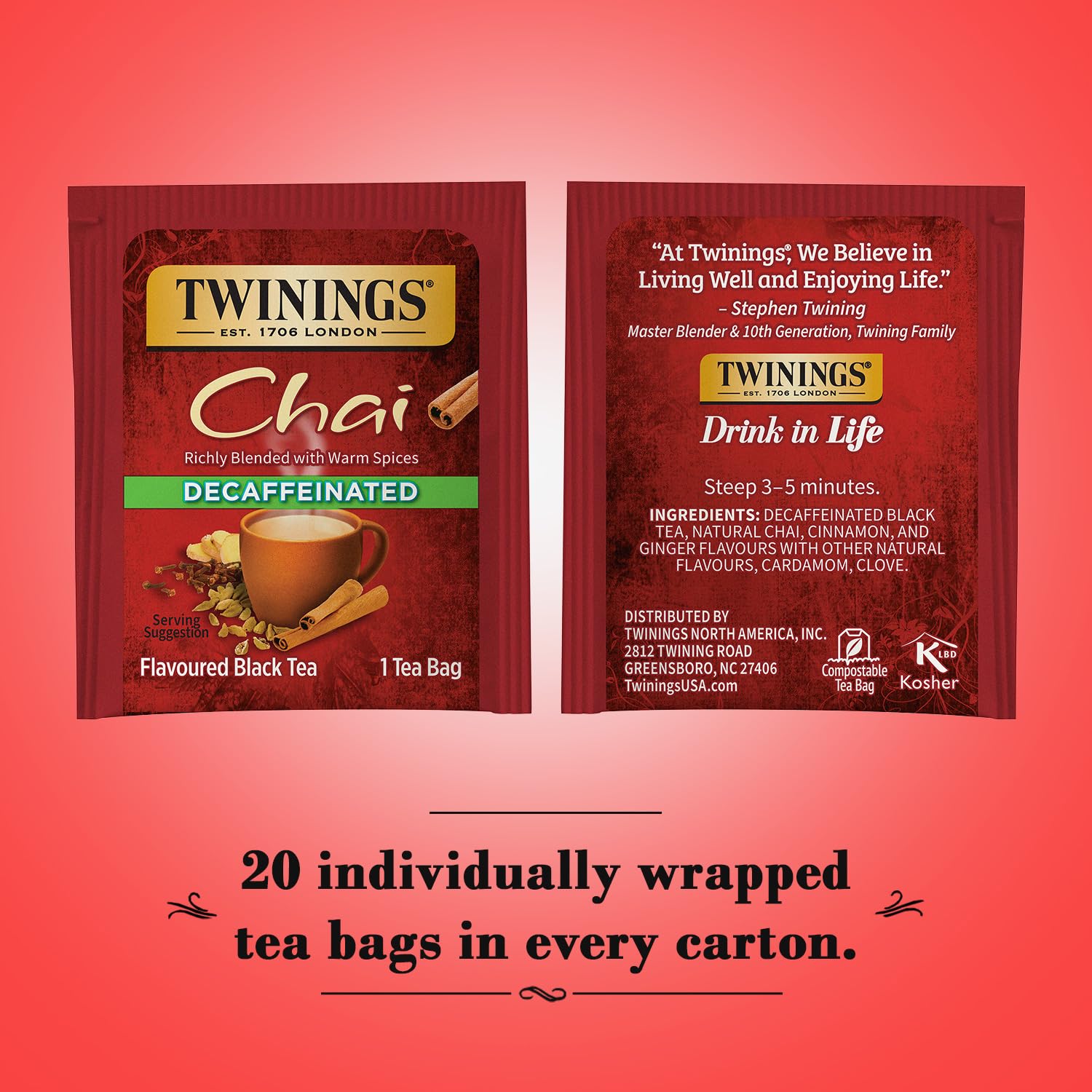 Twinings Chai Tea | Decaf | 20 Tea Bags