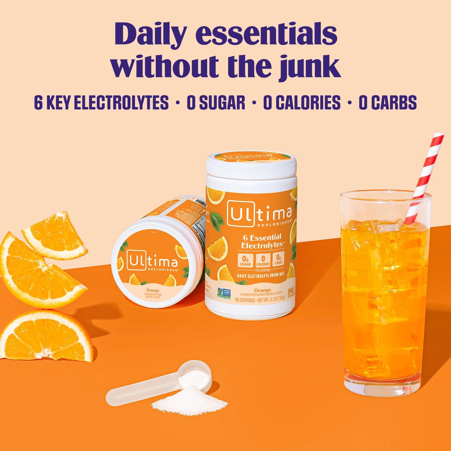 Ultima Replenisher Electrolyte Powder | Orange | 90 Servings