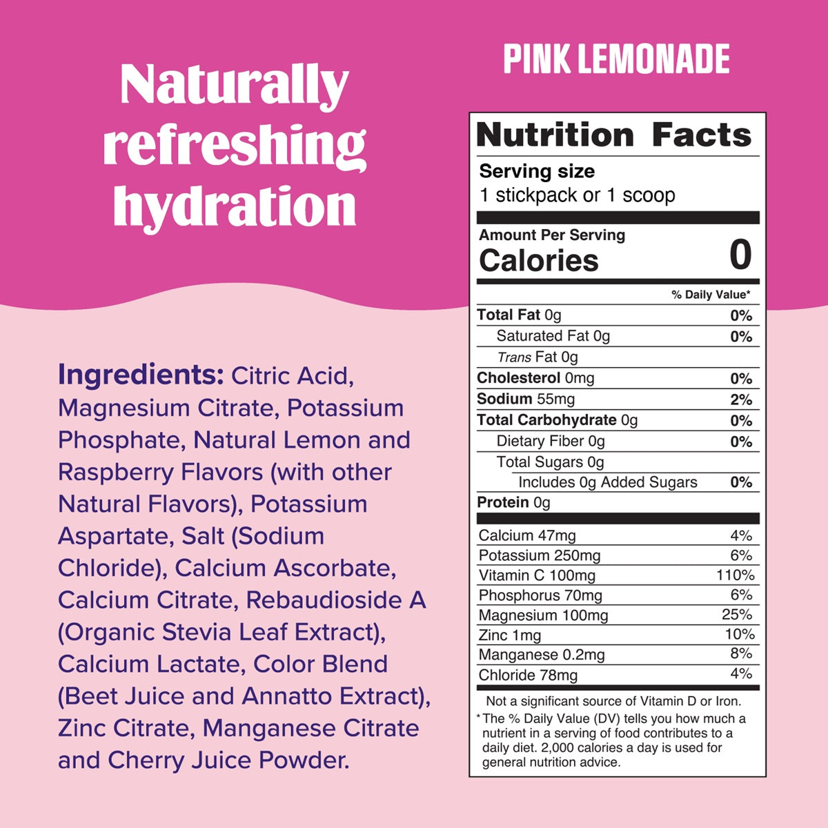 Ultima Replenisher Daily Electrolyte Powder | Pink Lemonade | 20 Stickpacks
