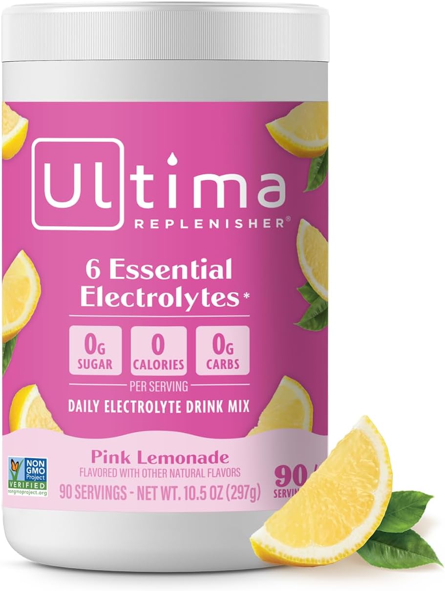Ultima Replenisher Hydrating Electrolyte Powder | Pink Lemonade | 90 Servings