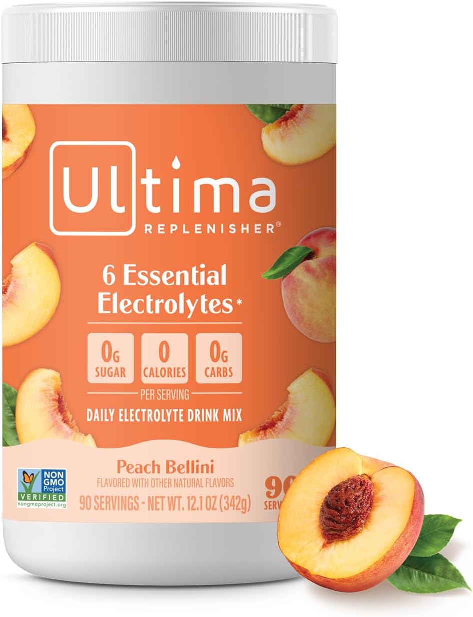 Ultima Replenisher Hydration Electrolyte Powder | Peach Bellini | 90 Servings