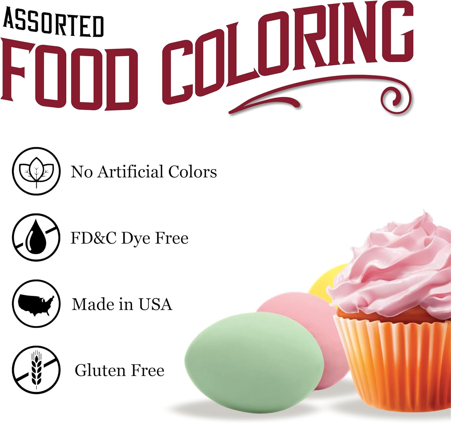 Watkins Assorted Food Colouring, Red/Yellow/Green/Blue | 35ml