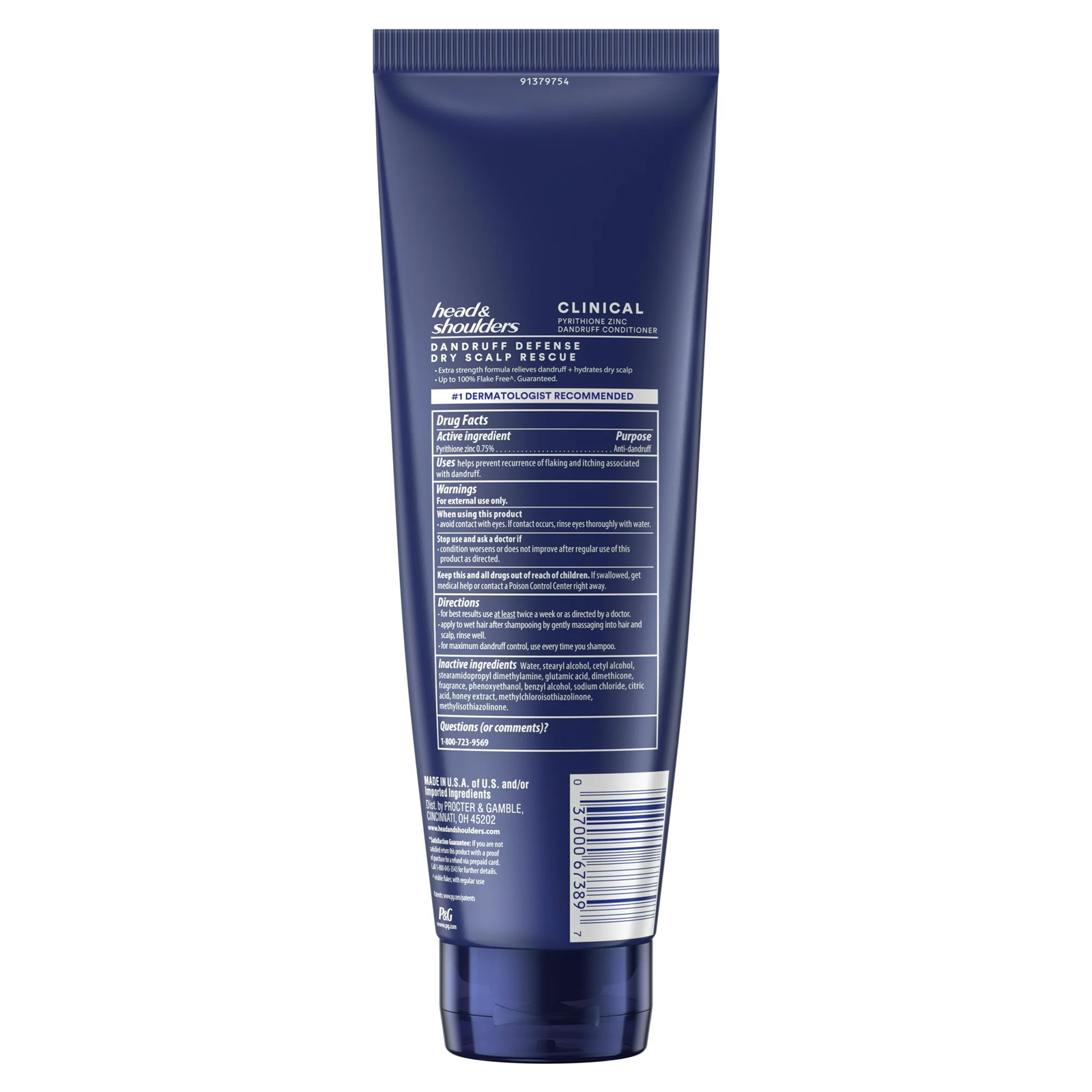 Head & Shoulders dandruff defense dry scalp rescue conditioner helps reduce itchiness and flakes.