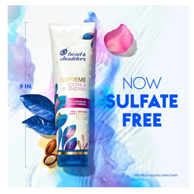 9inch tube of head & shoulders supreme soothe & strengthen conditioner - sulfate free haircare.
