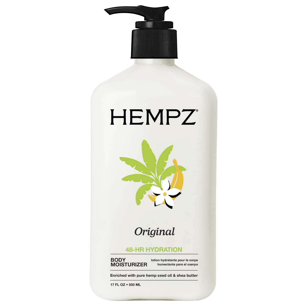 Hempz Body Lotion for Dry Skin, Hydrating and Nourishing | Original Scent | 17 Oz (500 ml)