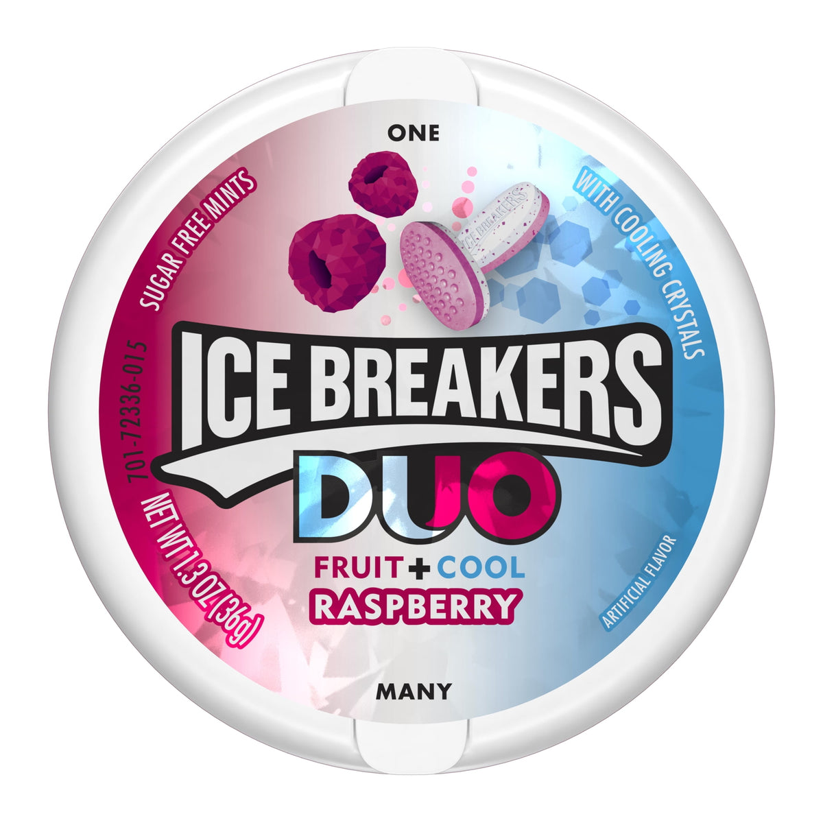 ICE BREAKERS Duo Sugar Free Mints, Raspberry, 1.3 Oz (36 g)