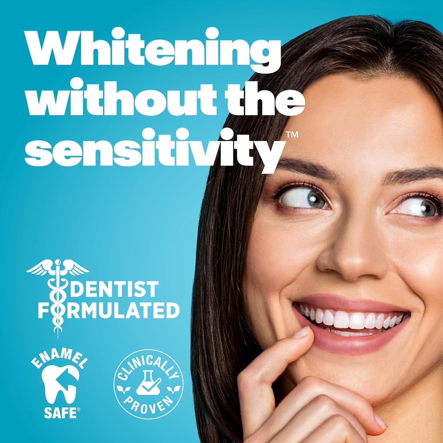 Whitening without the sensitivity using Lumineux whitening mouthwash - dentist formulated and enamel safe.