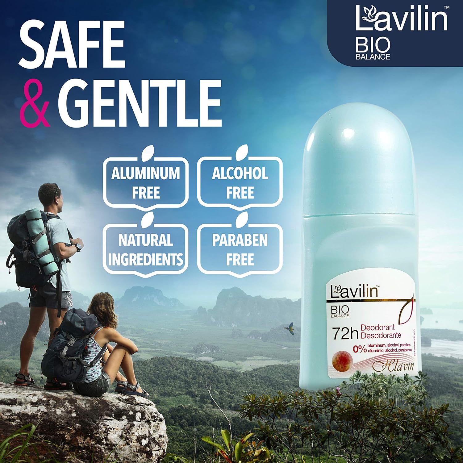 Lavilin BIO deodorant is safe and gentle - aluminum free deodorant is alcohol free, paraben free with natural ingredients