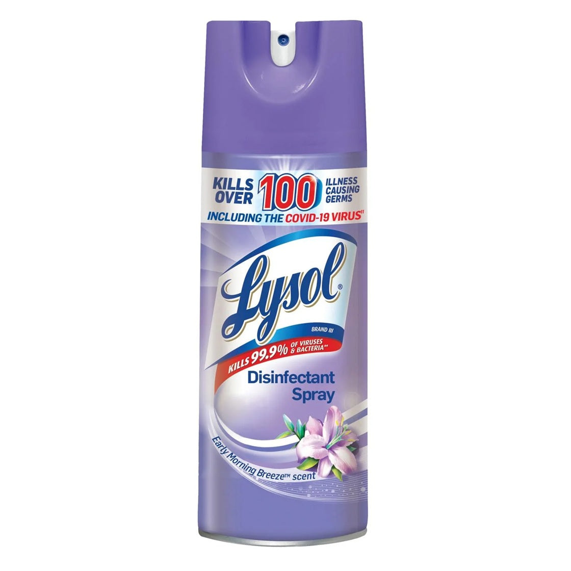 Lysol disinfectant spray can - early morning breeze scent, kills over 100 illnesses including covid-19 virus.