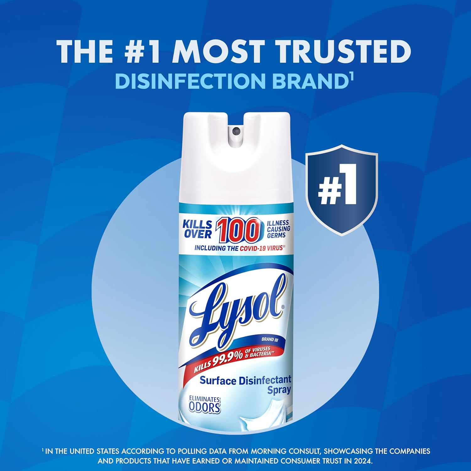 Lysol is the most trusted disinfection brand - number 1 surface disinfectant spray.