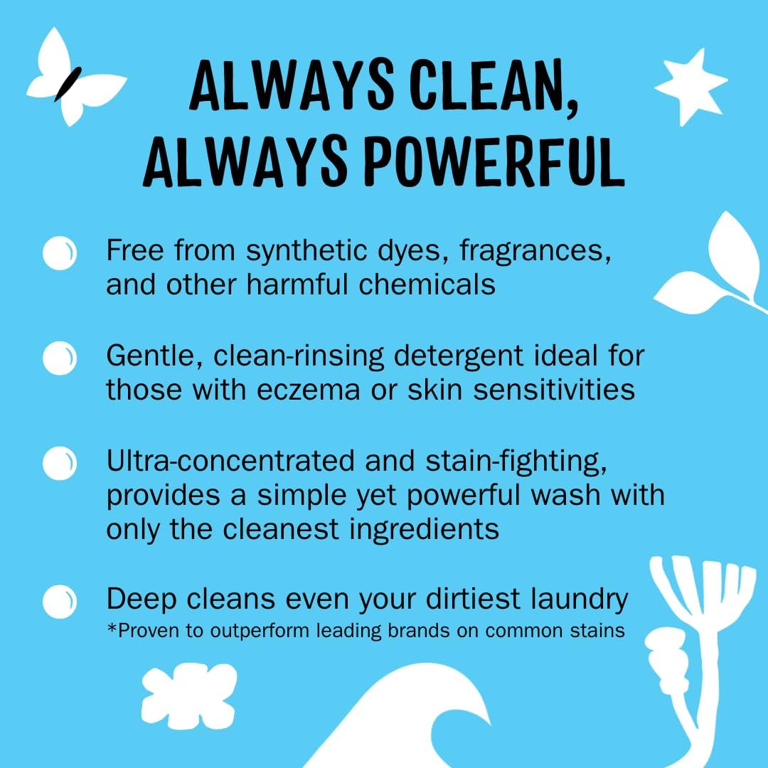Mollys Suds original laundry detergent powder is gentle and clean om sensitive skin