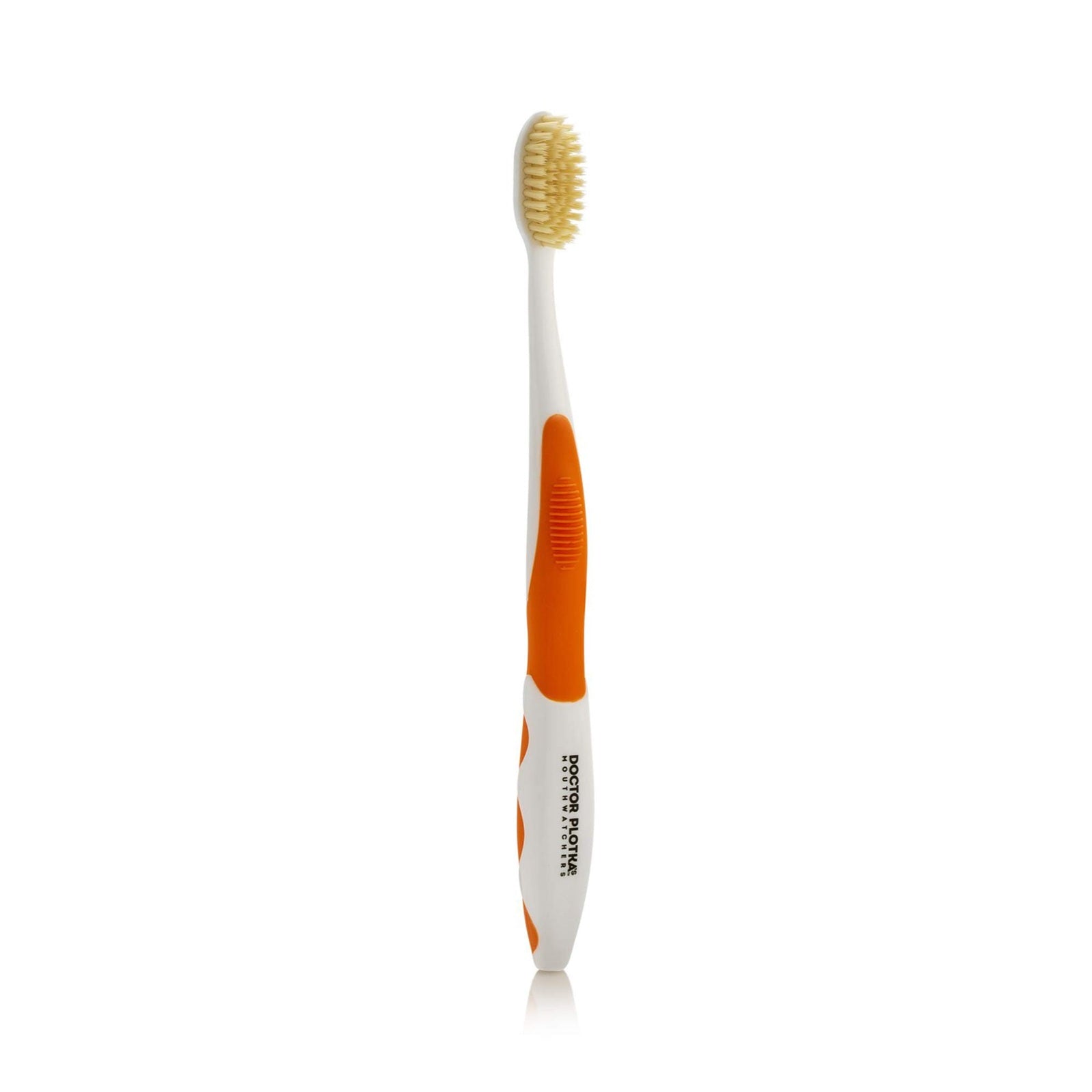 Orange Mouthwatchers Doctor Plotka's Adult Toothbrush with extra soft bristles