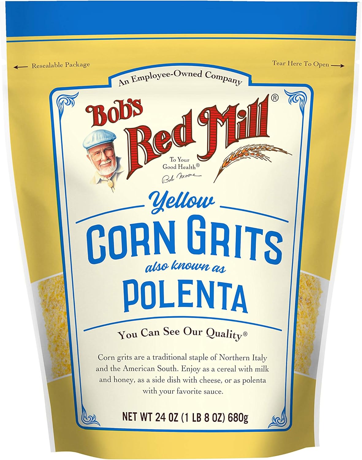 Bob's Red Mill Yellow Corn Grits Polenta | 24 Oz (680 g)