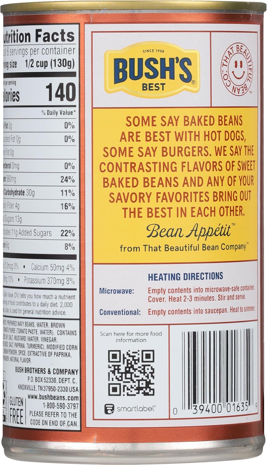 Bush's Best Vegetarian Baked Beans | 28 Oz (794 g)