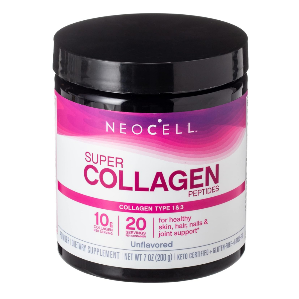 Tub of Neocell super collagen peptide powder - Unflavored, 7 Oz
