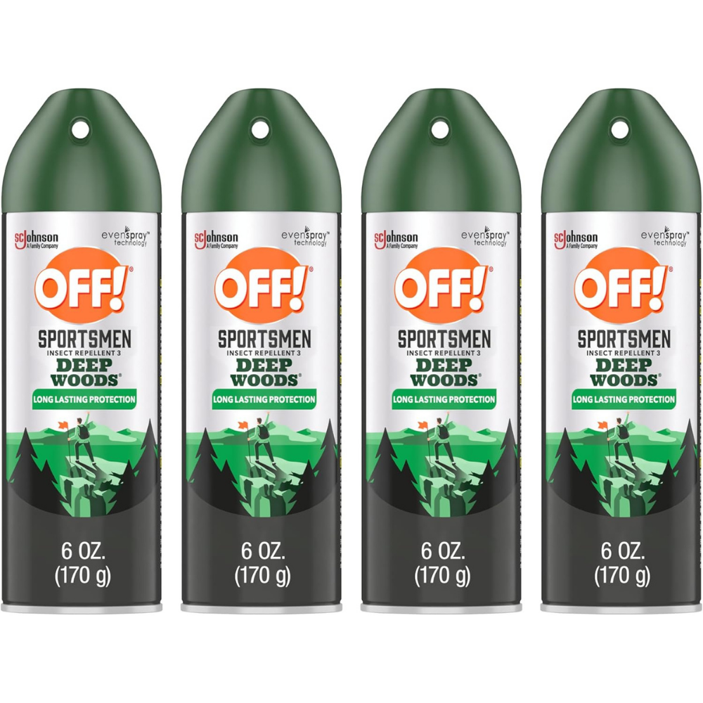 Pack of 4 OFF! sportsman insect repellent Deep Woods long lasting protection against pesky insects.