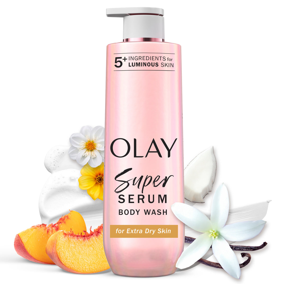 Olay Super Serum Body Wash for Extra Dry Skin | 20 Oz (591 ml)