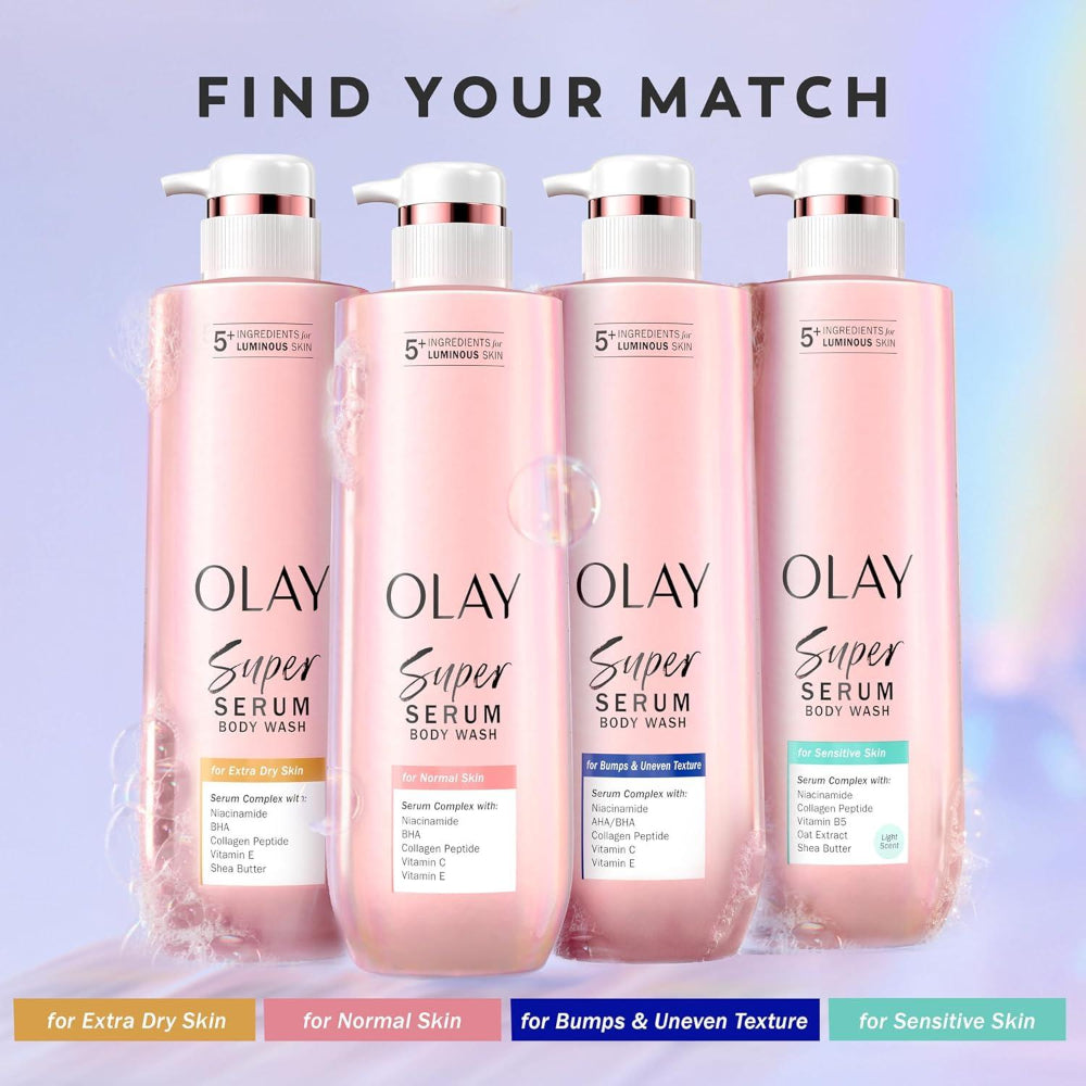 Olay Super Serum Body Wash | Rough & Bumpy Skin | 547 ml