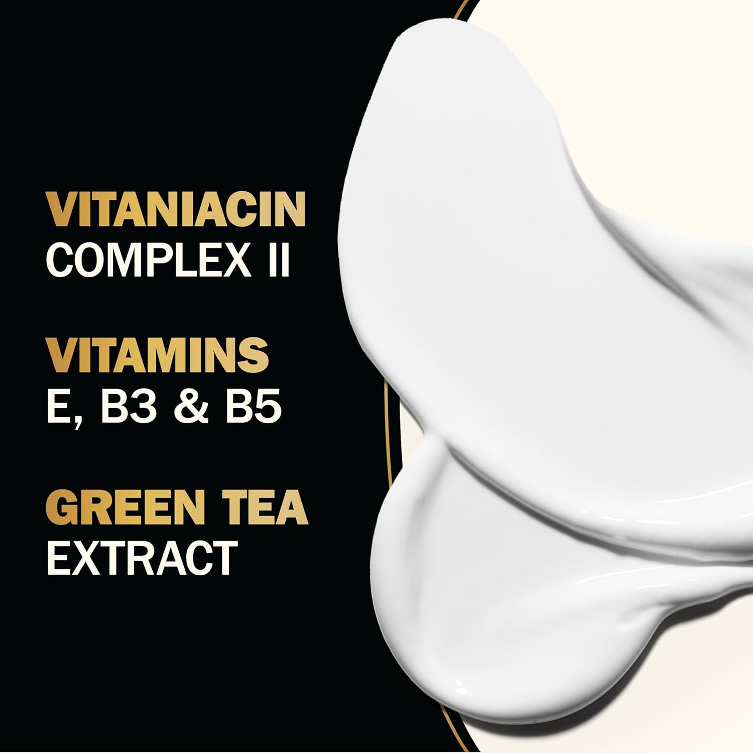 Olay total effects ingredients include Vitaniacin complex II, vitamins E, vitamin B3 and vitamin B5 and greet tea extract.