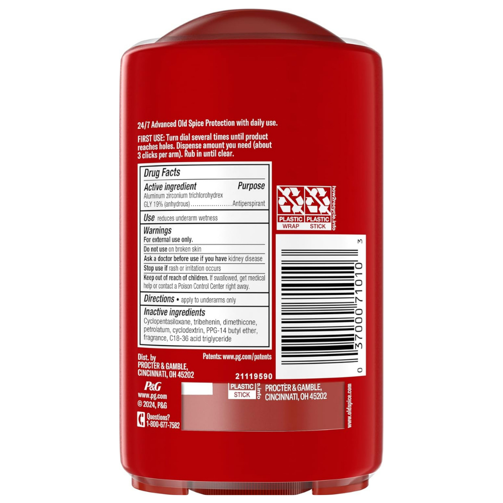 Old Spice Sweat Defense Antiperspirant & Deodorant, Swagger with Cedarwood (Pack of 2)