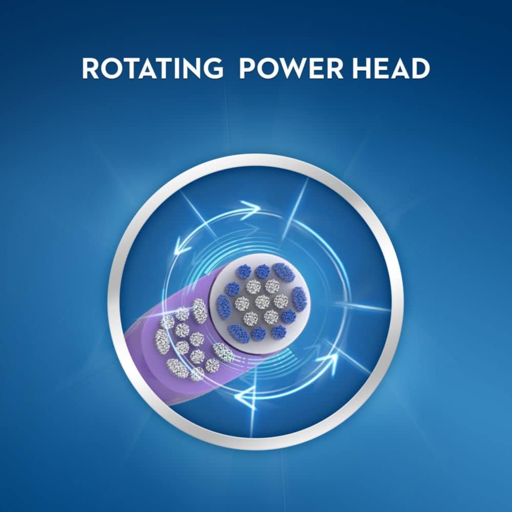 Oral-B kids electric toothbrush with rotating power head for improved dental health for kids