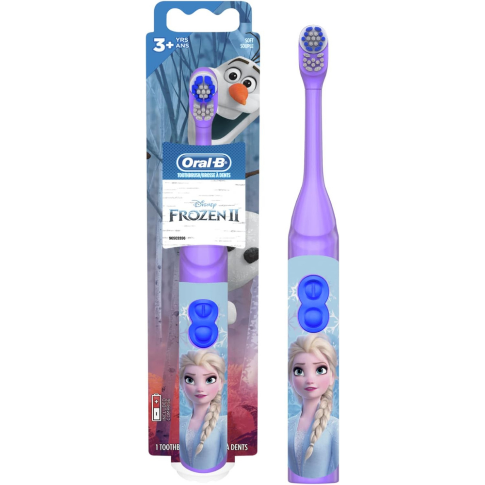 Oral-B kids electric toothbrush, frozen theme with battery to improve kids dental health