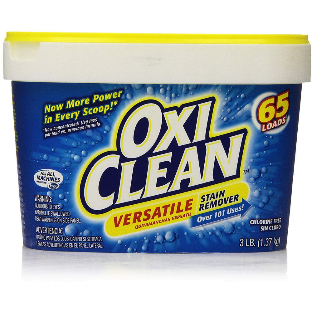 Tub of Oxiclean versatile stain remover powder for 65 washes - chlorine free cleaning