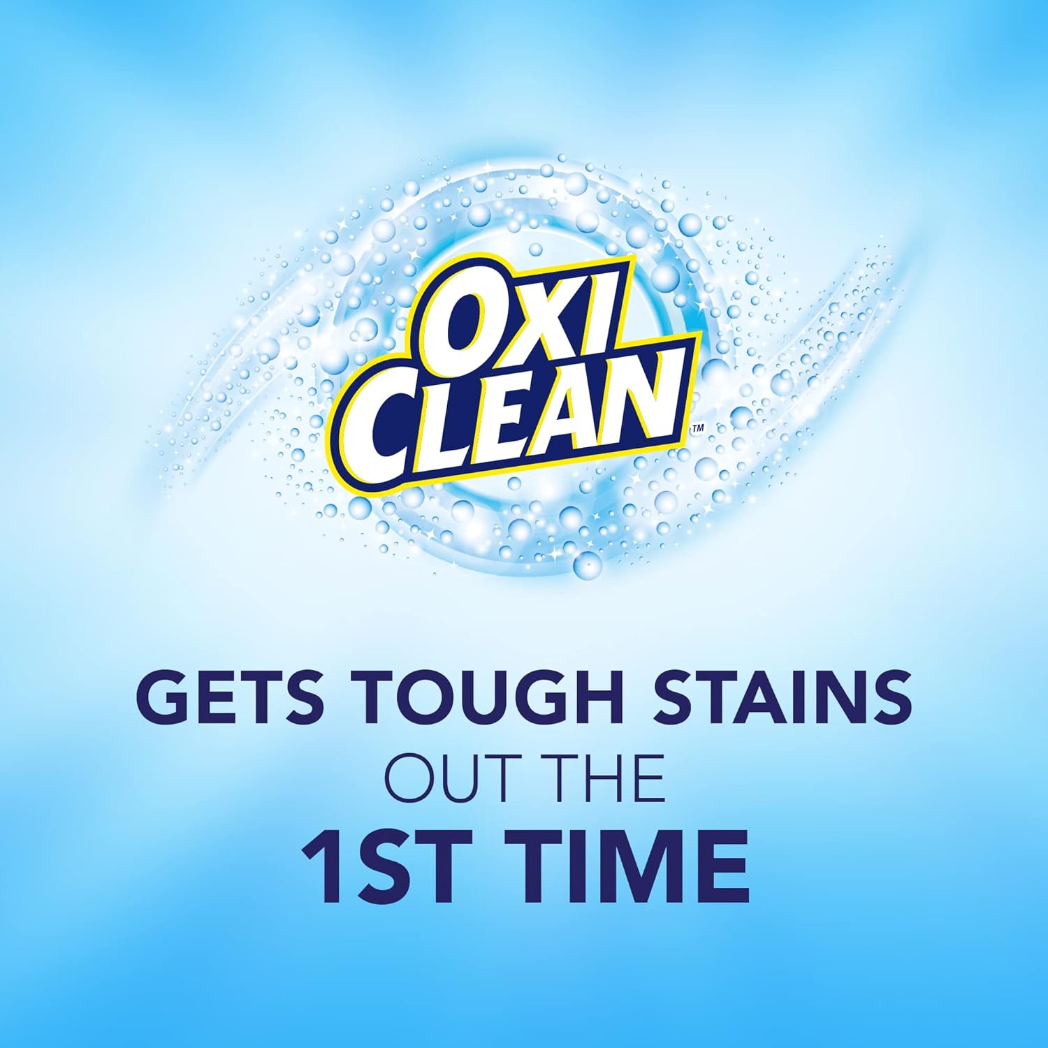 OxiClean white revive multipurpose stain remover gets tough stains out the first time.