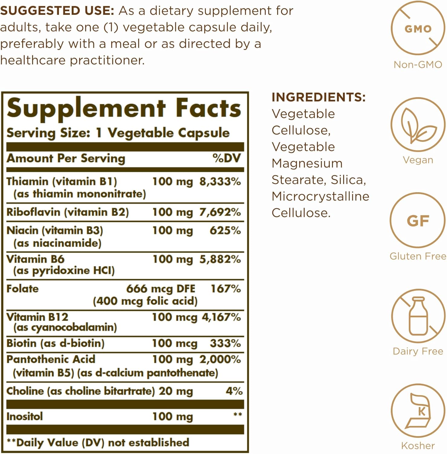 Solgar Vitamin B-Complex | 50 Vegetable Capsules
