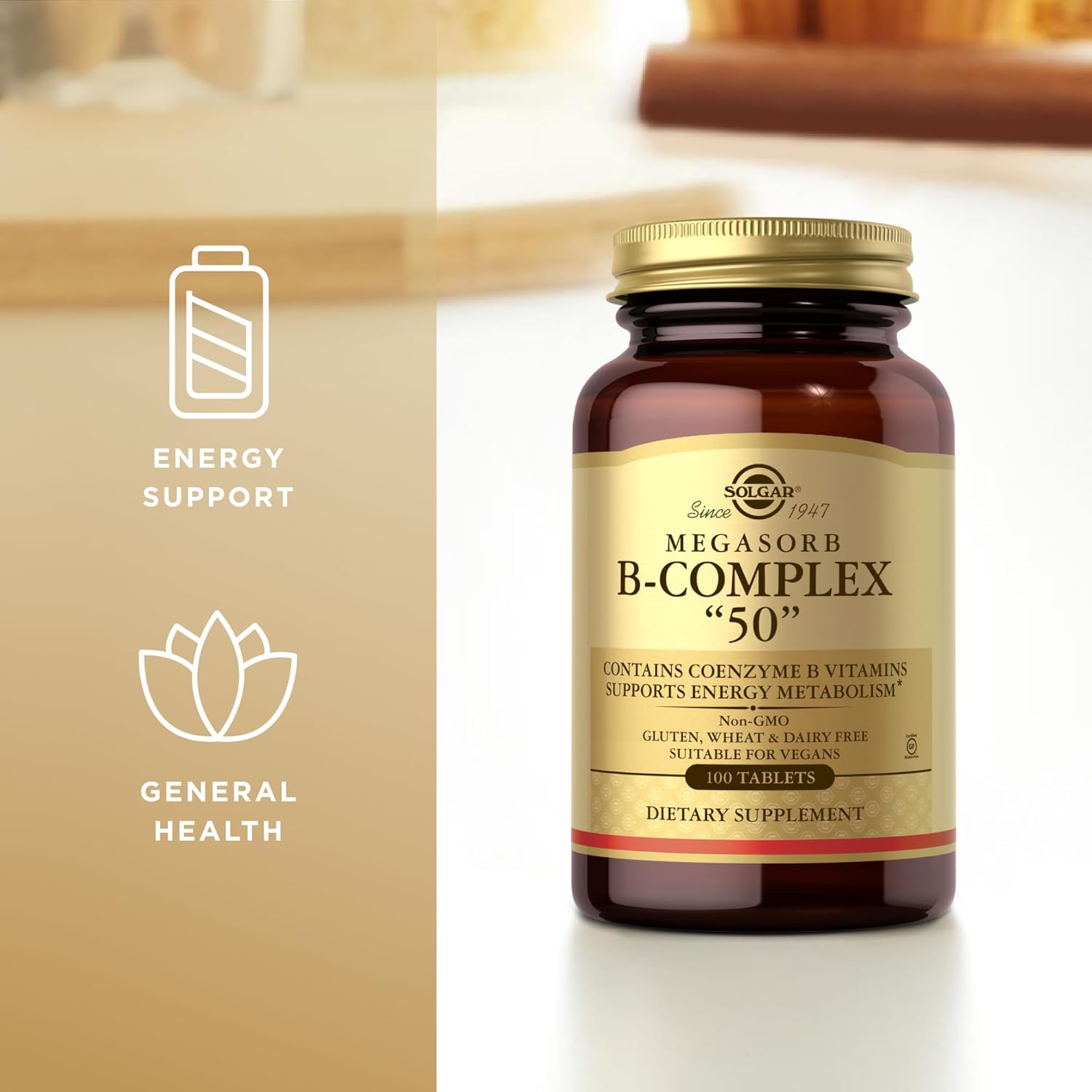 Solgar Megasorb Vitamin B-Complex | 100 Tablets