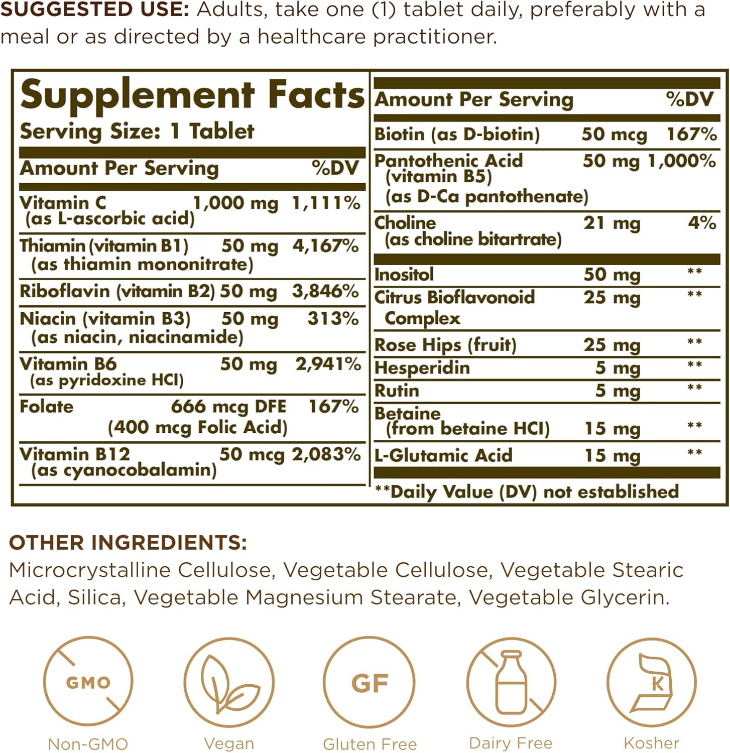 Solgar Ultimate B Plus C Complex | 90 Tablets