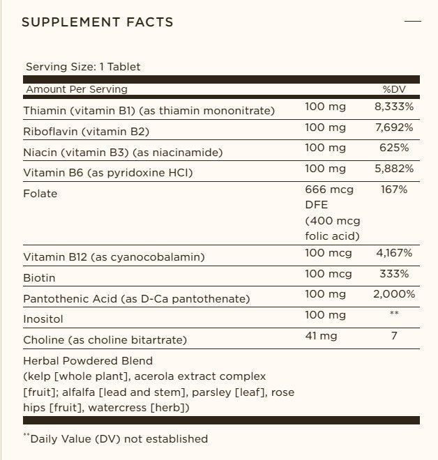 Solgar B Complex 100 | 100 Tablets