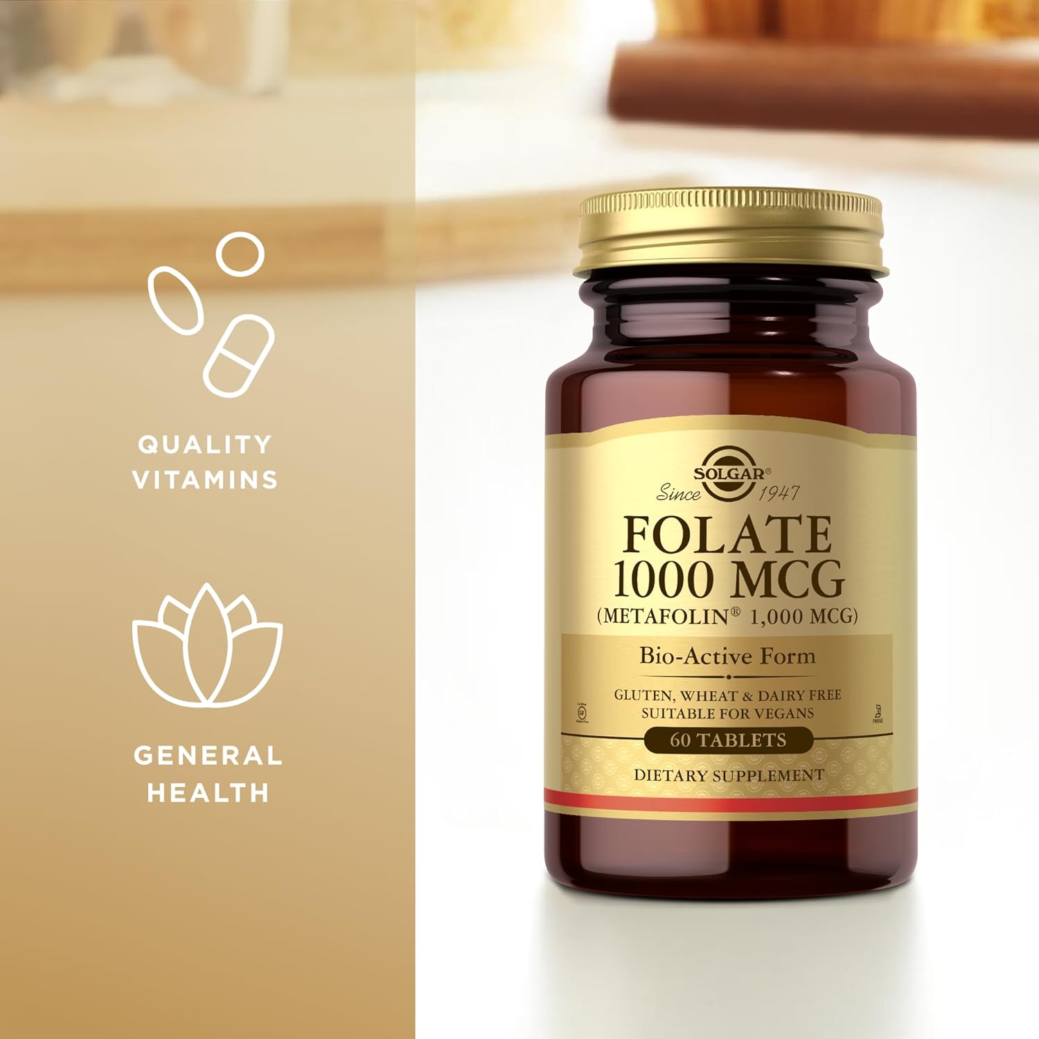 Solgar Folate 1000mcg | 60 Tablets