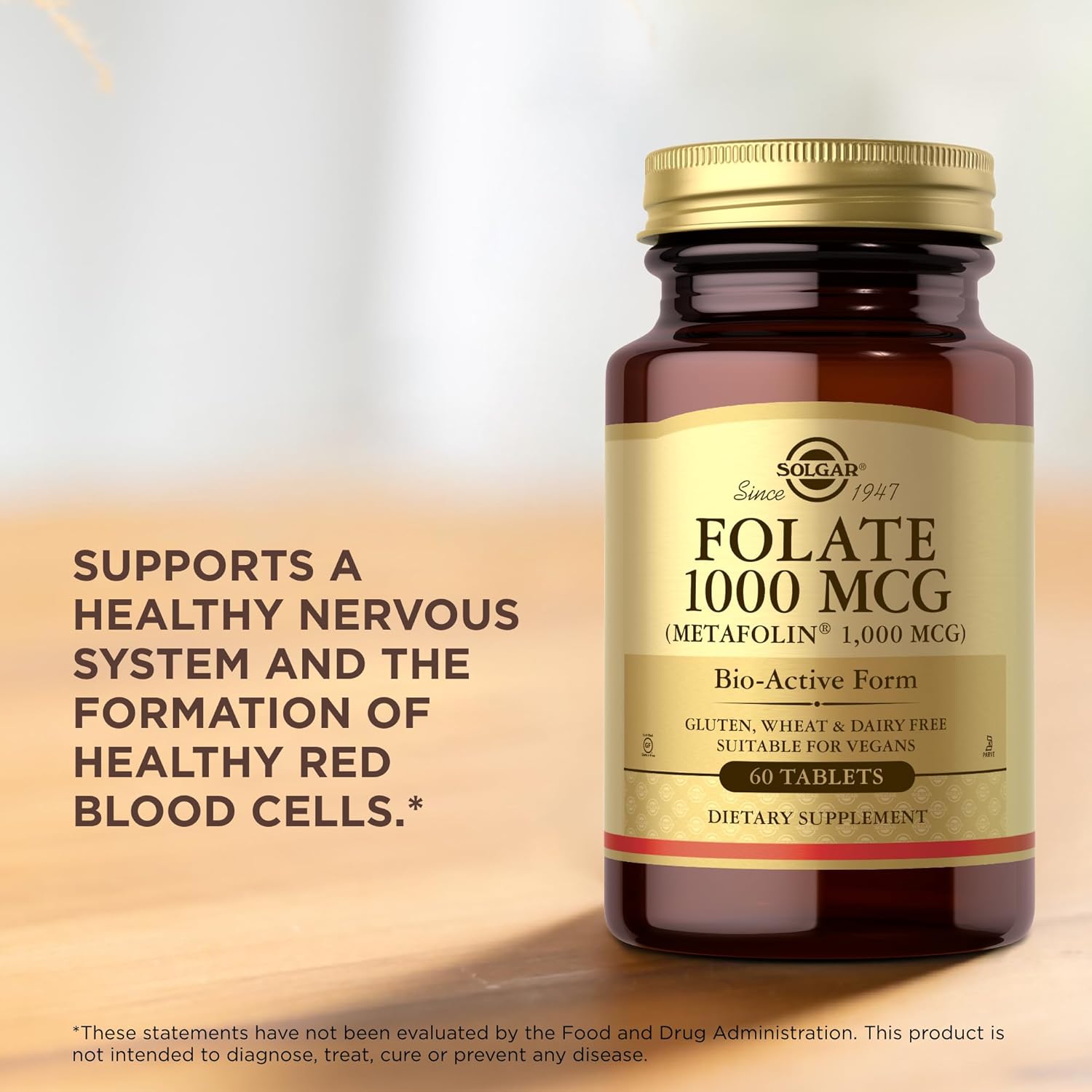 Solgar Folate 1000mcg | 60 Tablets
