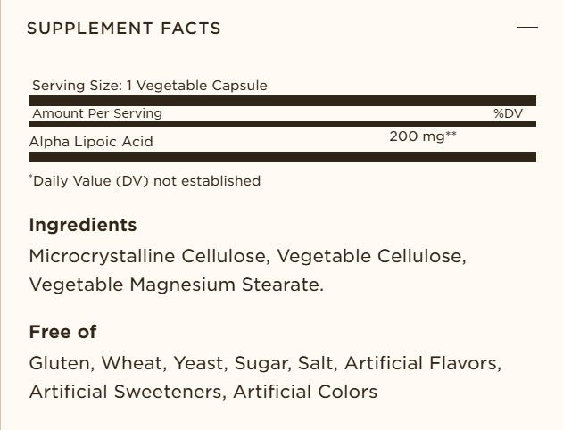 Solgar Alpha Lipoic Acid 200 MG | 50 Capsules