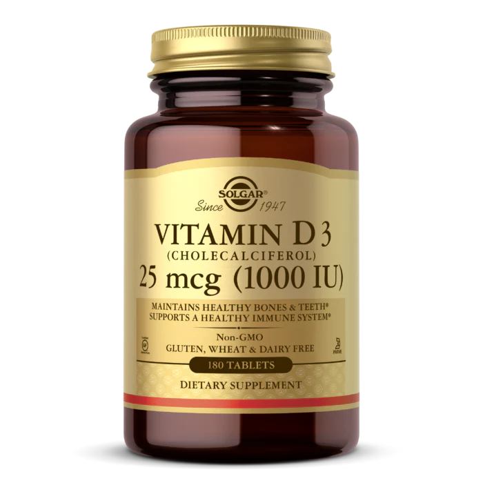 Solgar Vitamin D3 25MCG 1000 IU | 180 Tablets