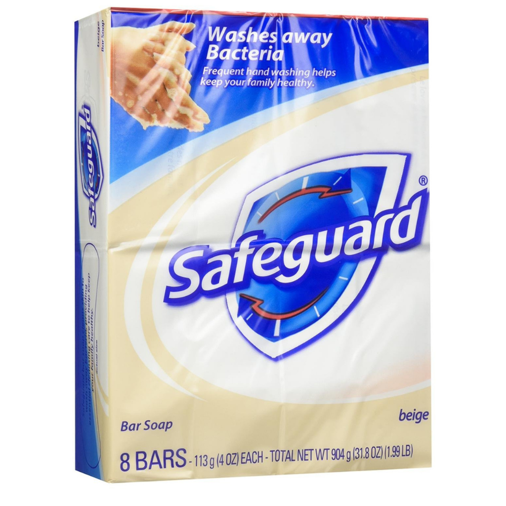 Safeguard bar soap washes away bacteria - 8bars per pack