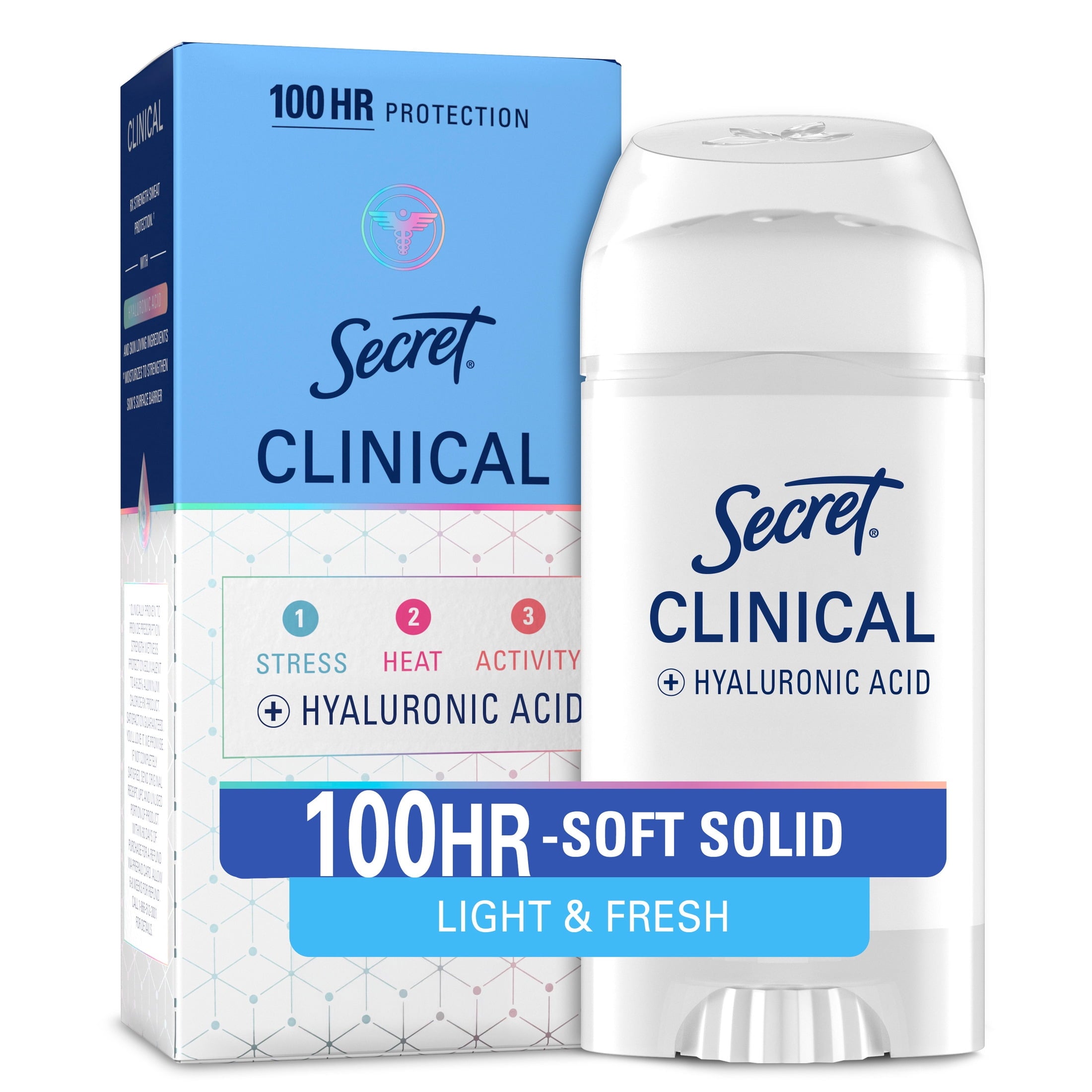 Secret Clinical Strength Anti-Perspirant/Deodorant | Light and Fresh | 2.6 Oz (73 g)