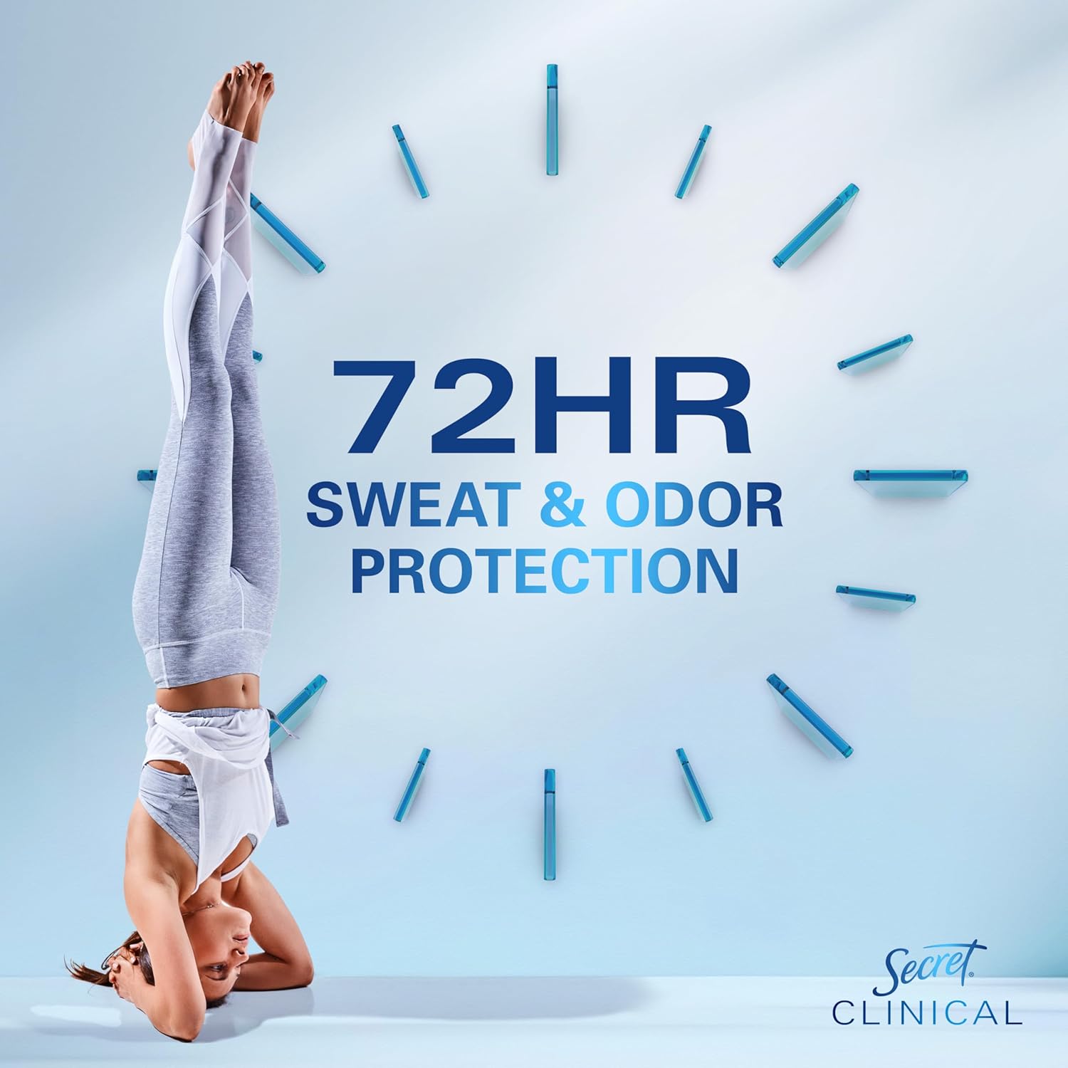 Secret clinical deodorant provides 72 hour sweat and odor protection