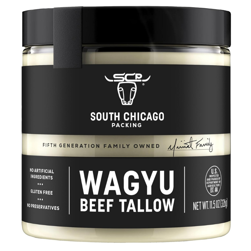 South Chicago packaging wagyu beef tallow - gluten free fat.