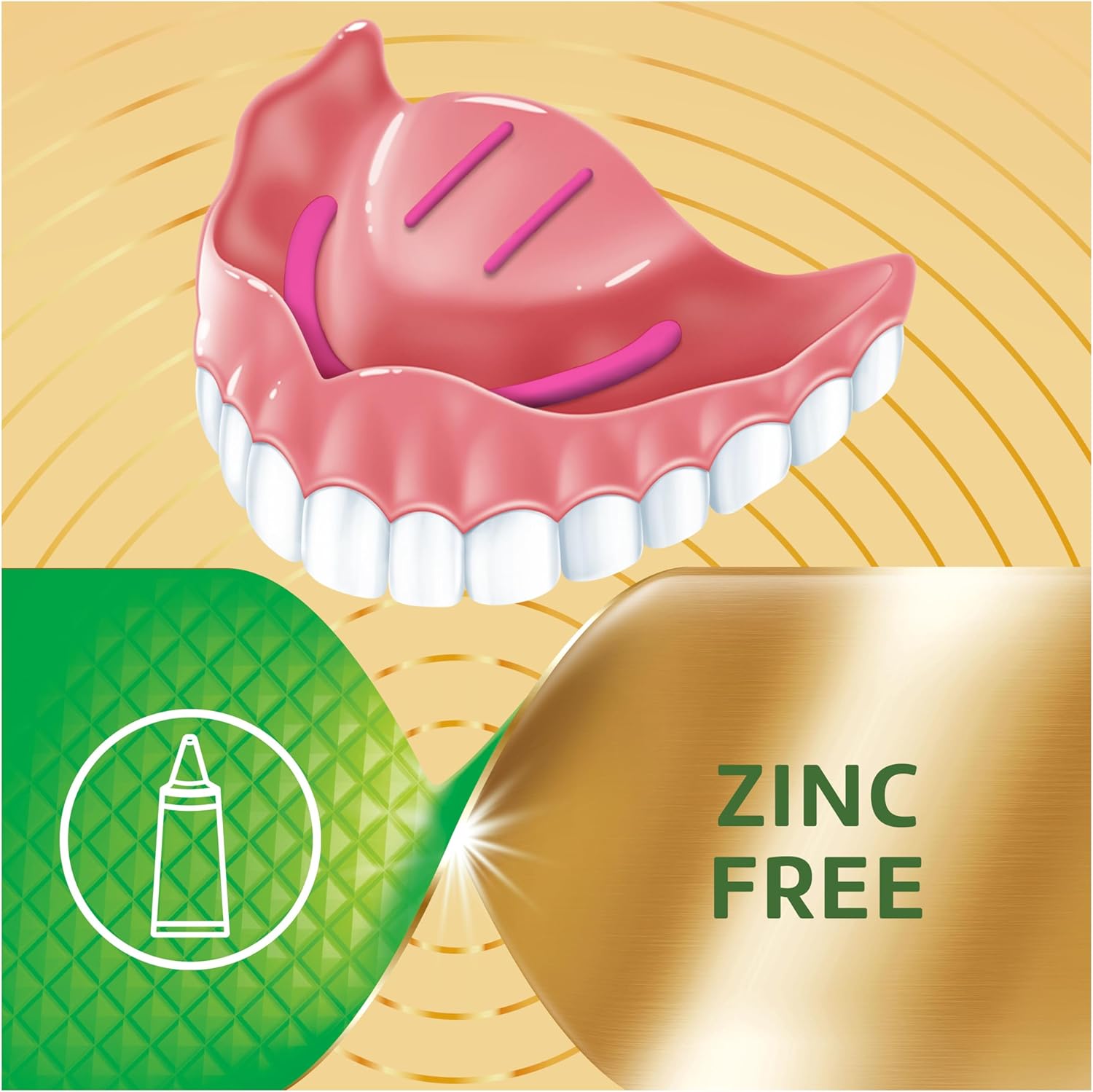 Super poligrip power max denture adhesive cream is zinc free