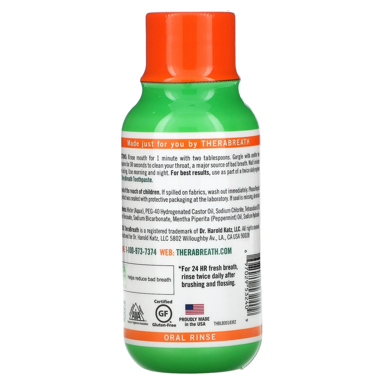 TheraBreath fresh breath oral rins mouthwash directions, ingredients and more.
