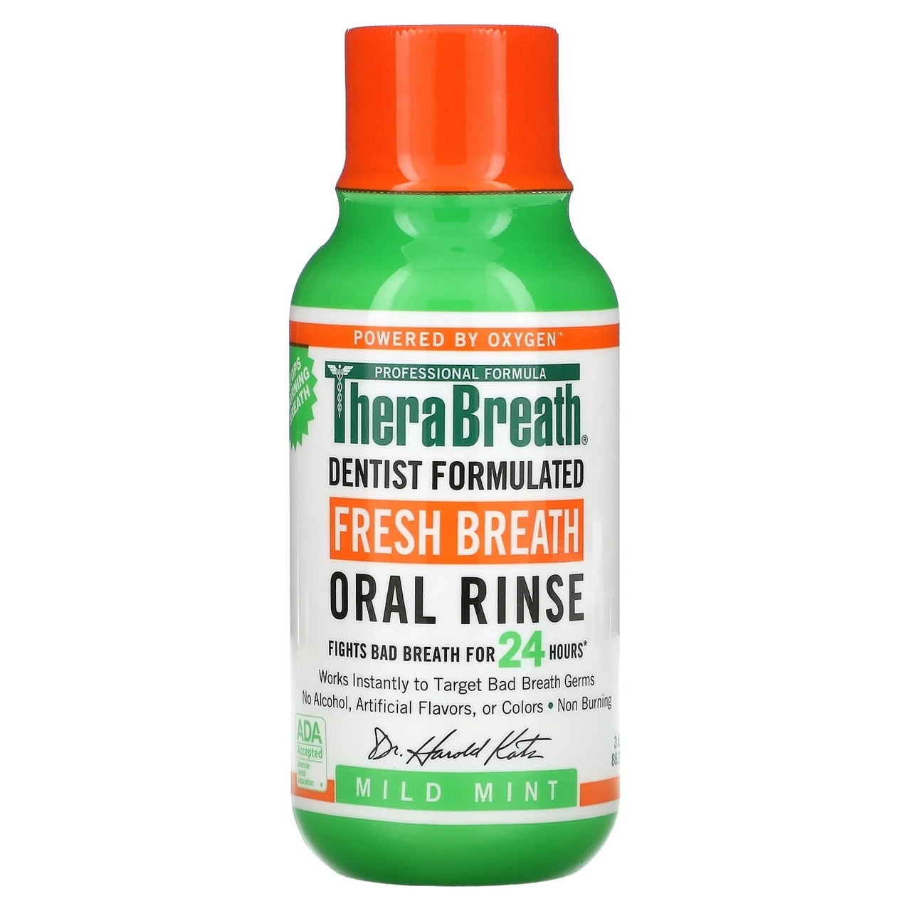 Professional formula TheraBreath dentist formulated fresh breath oral rinse - fights bad breath for 24 hours - works to target bad breath & germs.