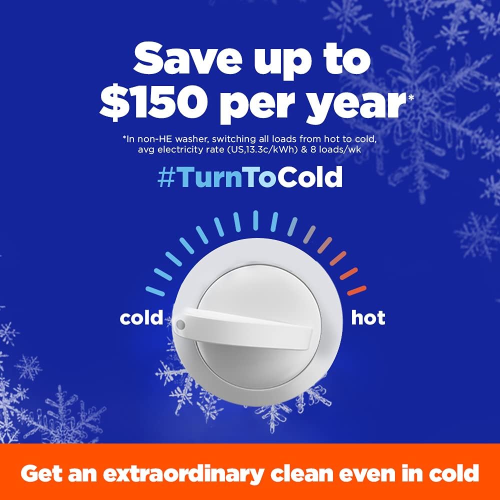 Tide 3 in 1 original, save up to $150 per year with an extraordinary clean even in cold washes.