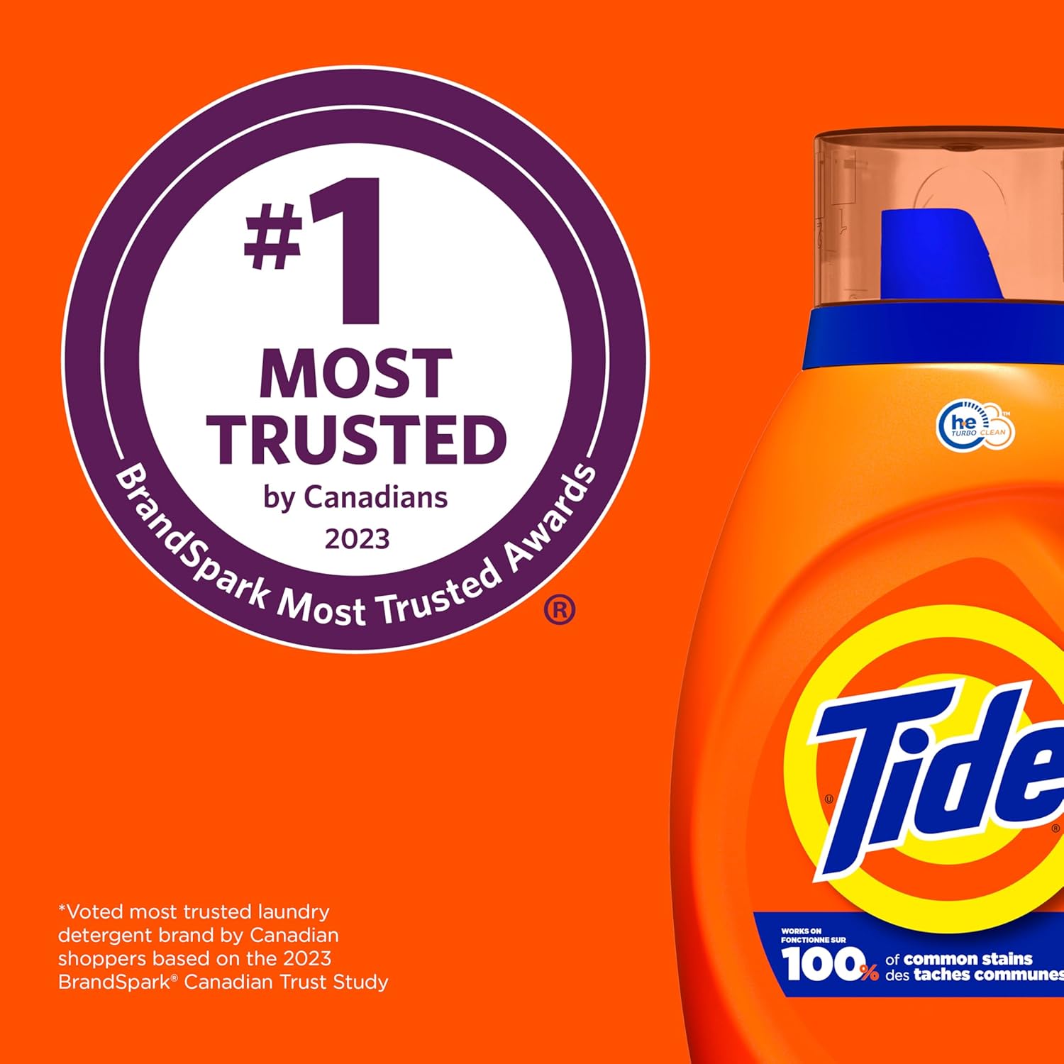 Tide laundry detergent for common stains, the most trusted laundry detergent brand.
